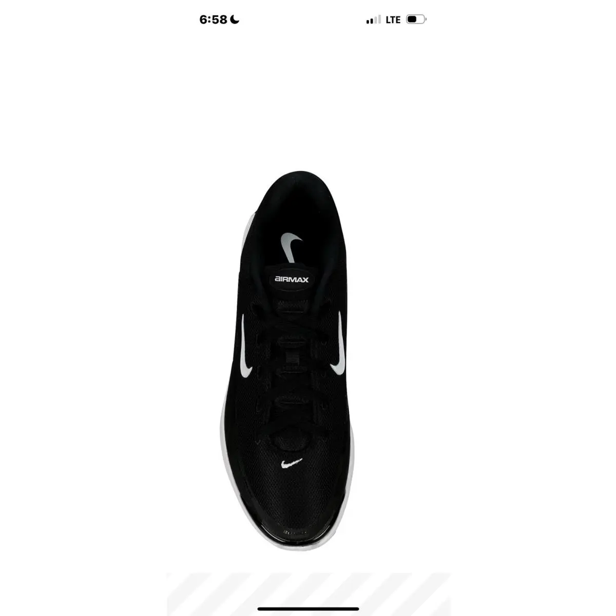 Size 10.5 Black/wite Mens  Air Max Bia Sneaker by Nike