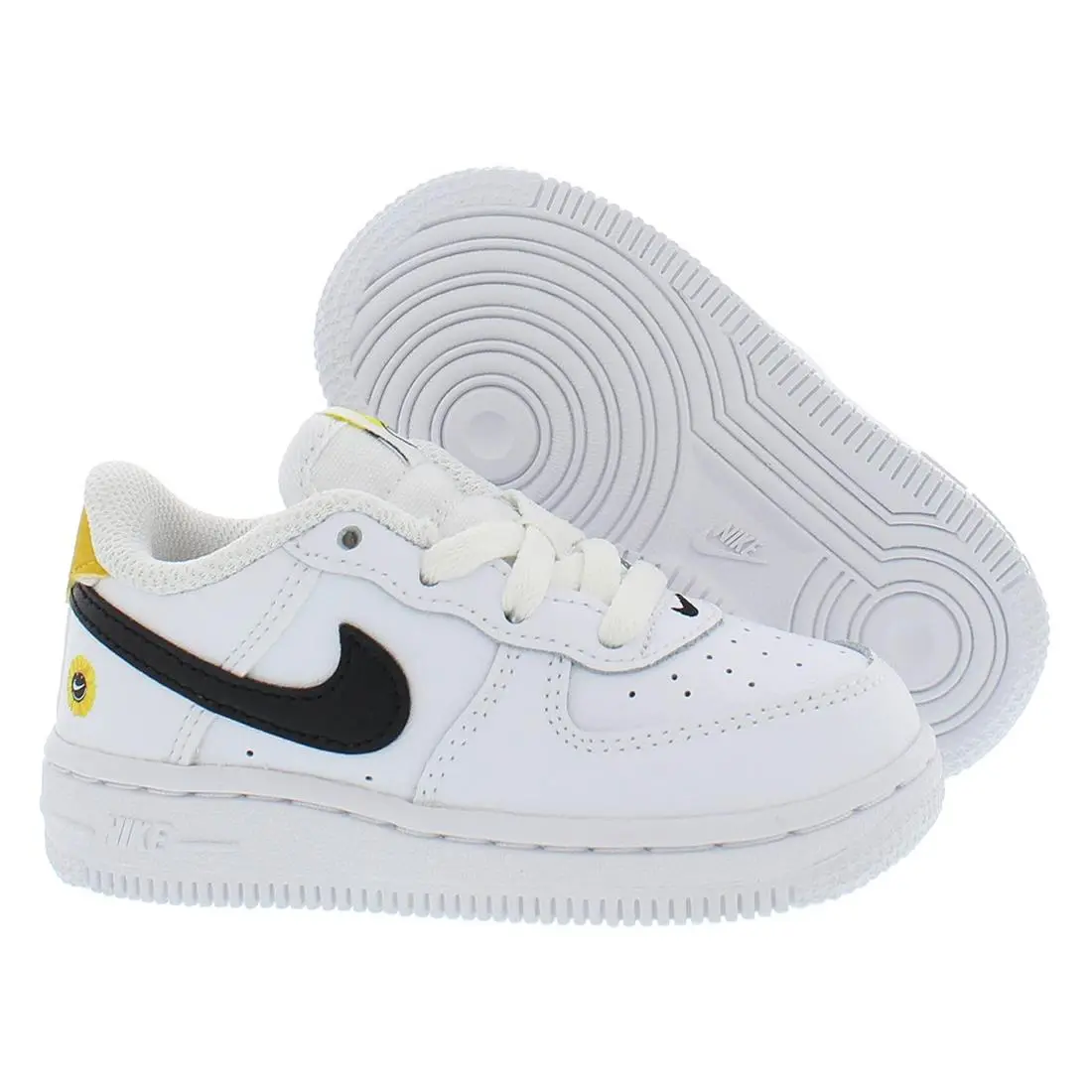 Nike Force 1 LV8 Infant/toddler Shoes Size 4 Color: White/black/dark Sulfur