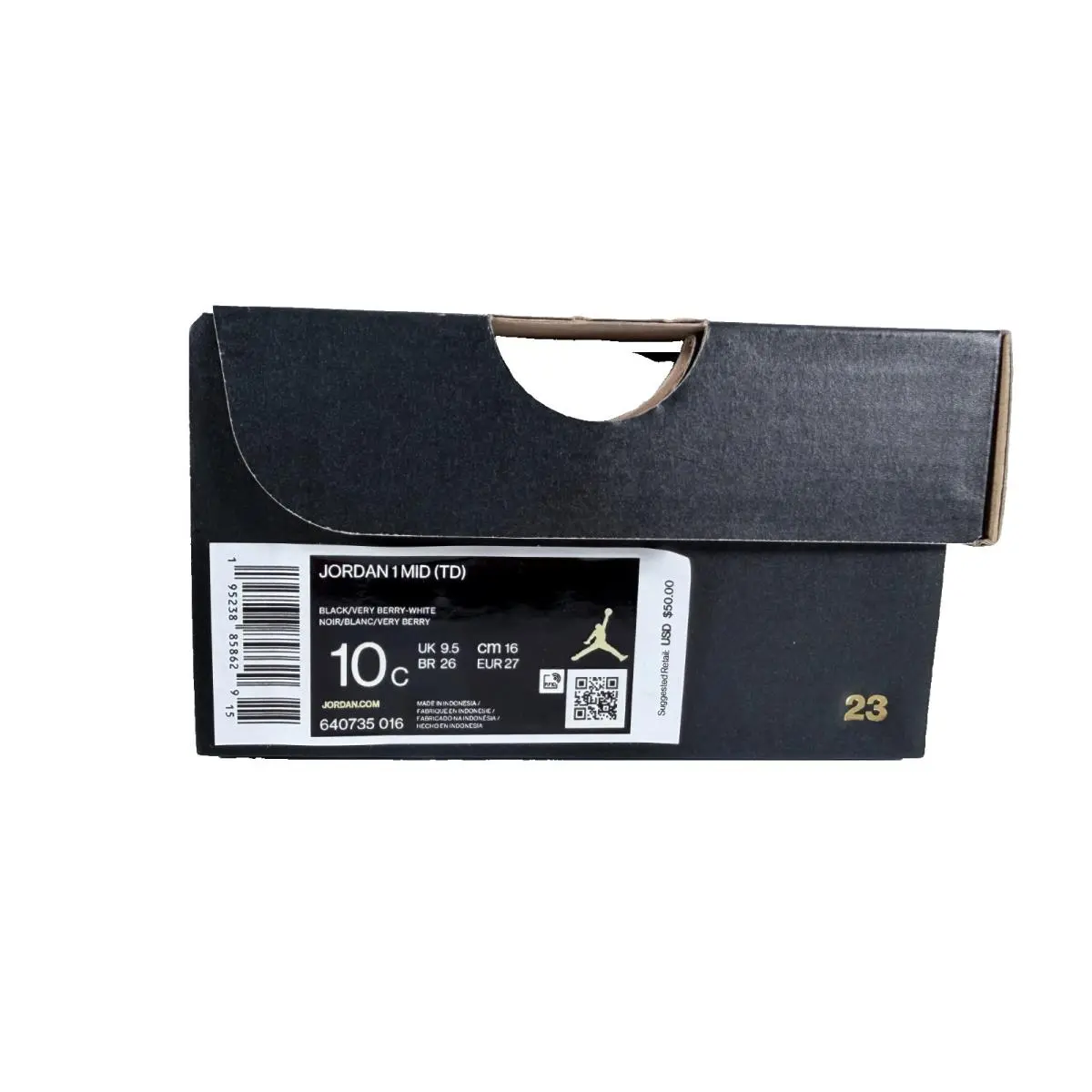 Nike shoes - Jordan 1 - Black/Very Berry-White (UPC: 0195238858544) 6