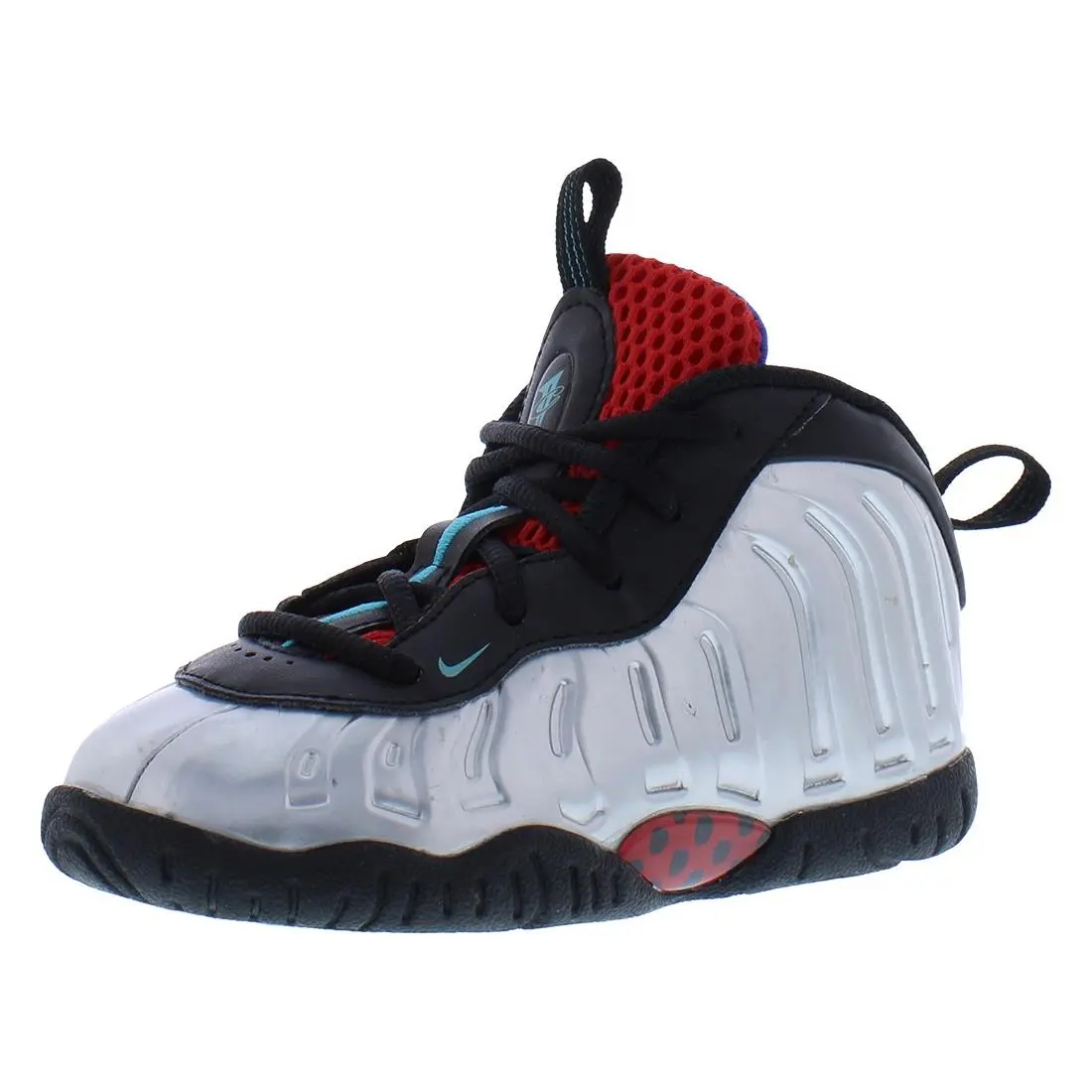 Nike Little Posite One Infant/toddler Shoes Size 5 Color: Metallic - Metallic Silver/Dusty Cactus, Main: Silver