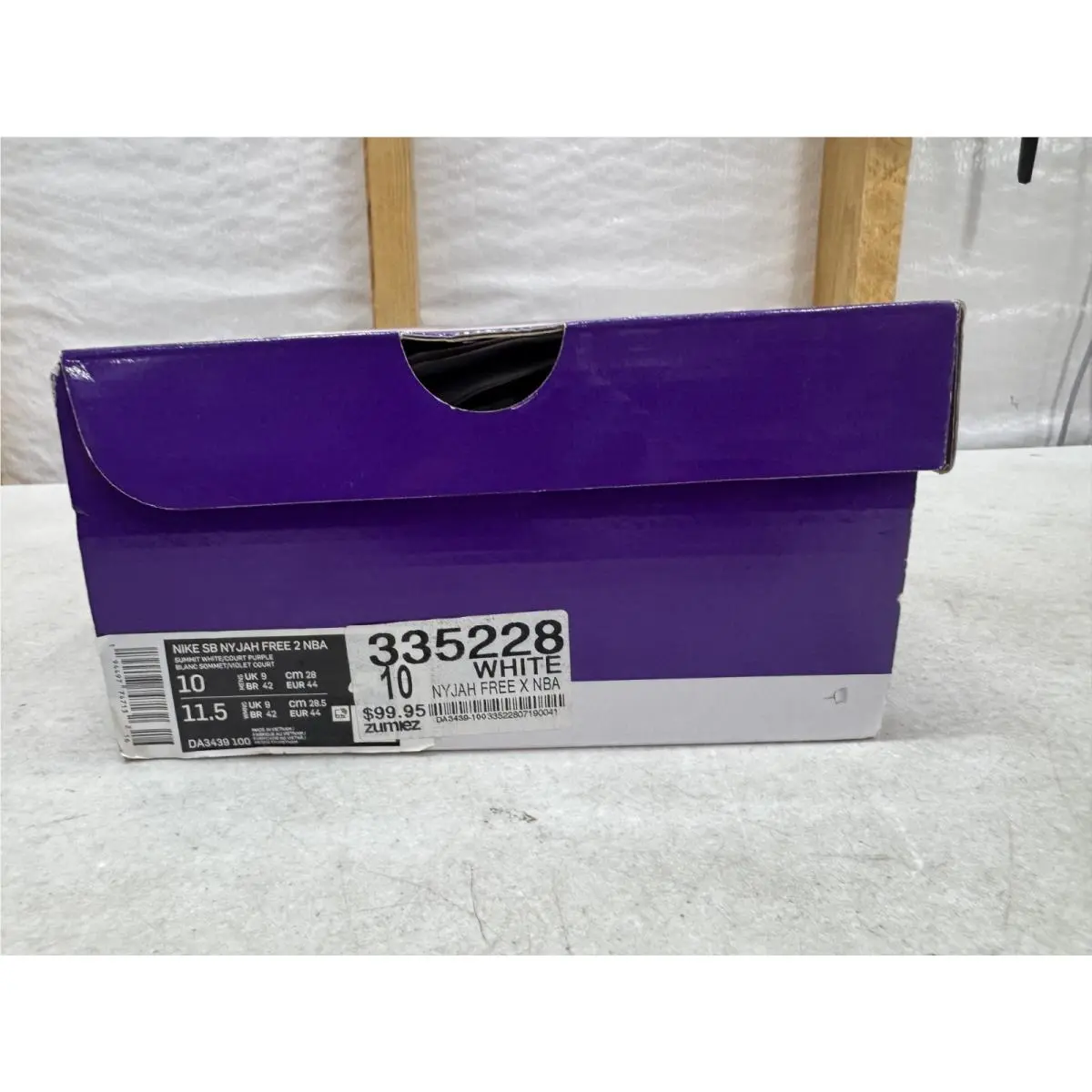 Nike shoes - NYJAH Free 2 NBA - NYJAH Free NBA - DA3439 100 - Summit White Court Purple (UPC: 194497747118) 0