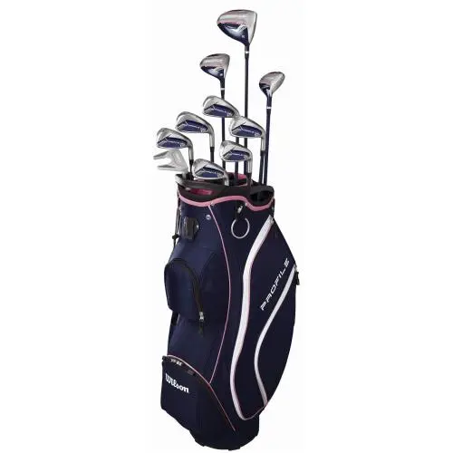 Wilson  - Profile Navy/Pink with Cart Bag - Navy, Pink 4