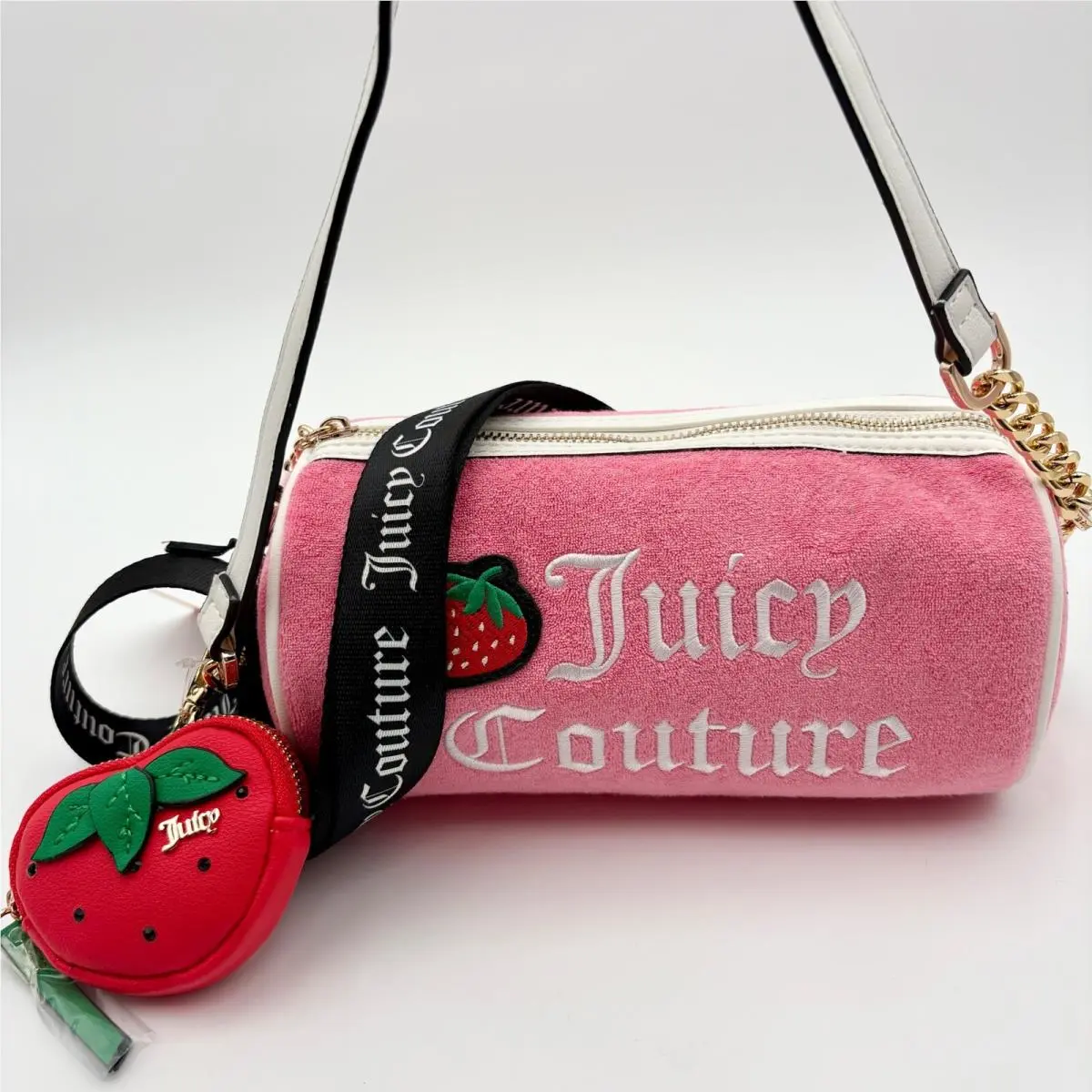 Pink Lemonade Sweet and Juicy Apple Mini Barrel Purse Bag by Juicy Couture