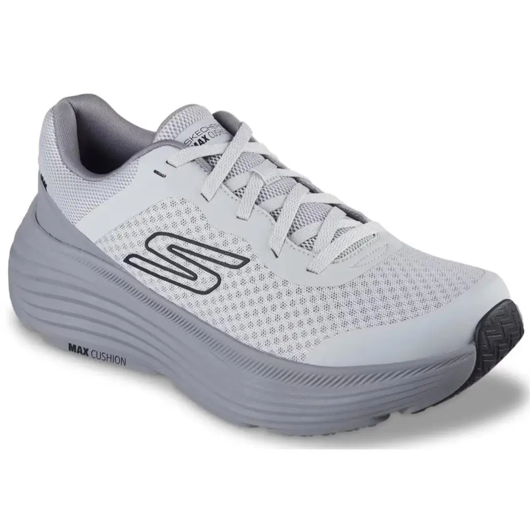 Mens Skechers Max Cushioning Endeavour Sneaker Gray Mesh Shoes