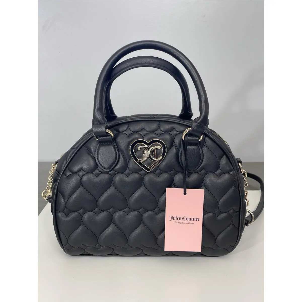 Flawless Dome Satchel - Liquorice Black - Quilted Hearts by Juicy Couture