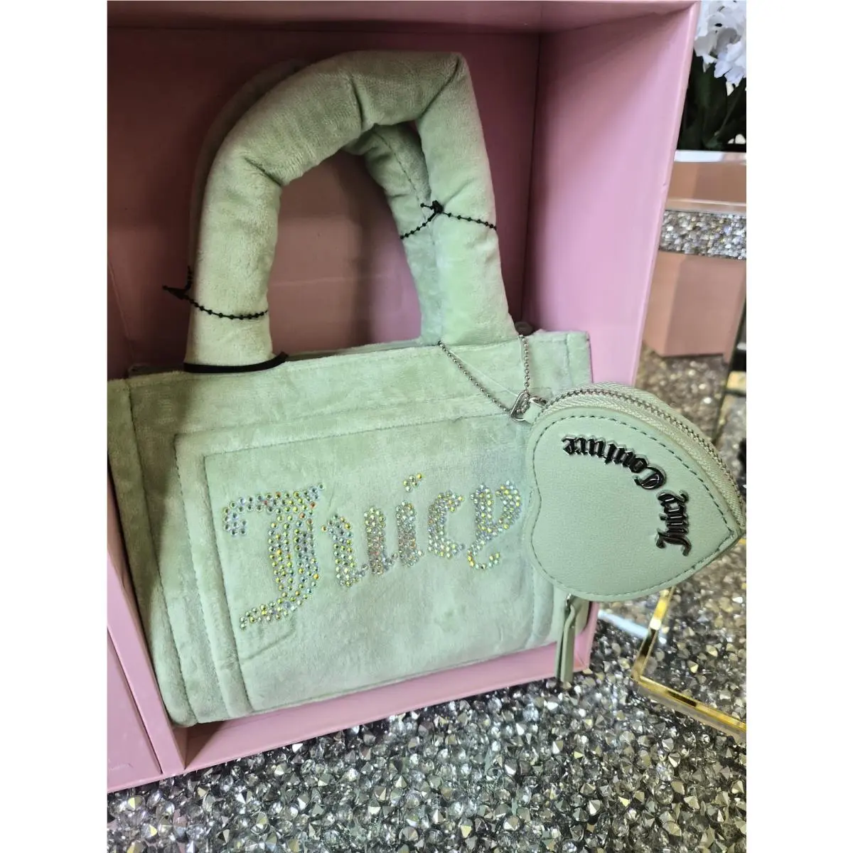 Big Spender 3PC Set Purse Coin Purse Rhinestone Crossbody by Juicy Couture