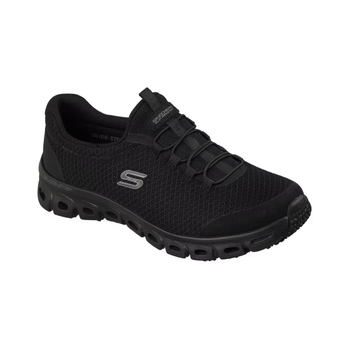 Women`s Skechers Work Slip-resistant: Glide-step Casual Sneakers Black