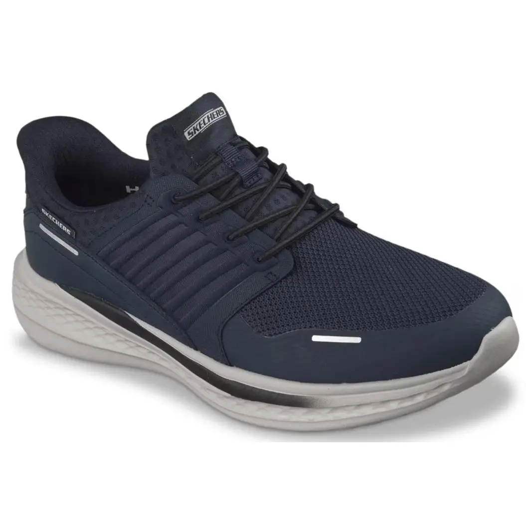 Mens Skechers Hands Free Slip Ins Relaxed Fit Slade Luther Navy Mesh Shoes