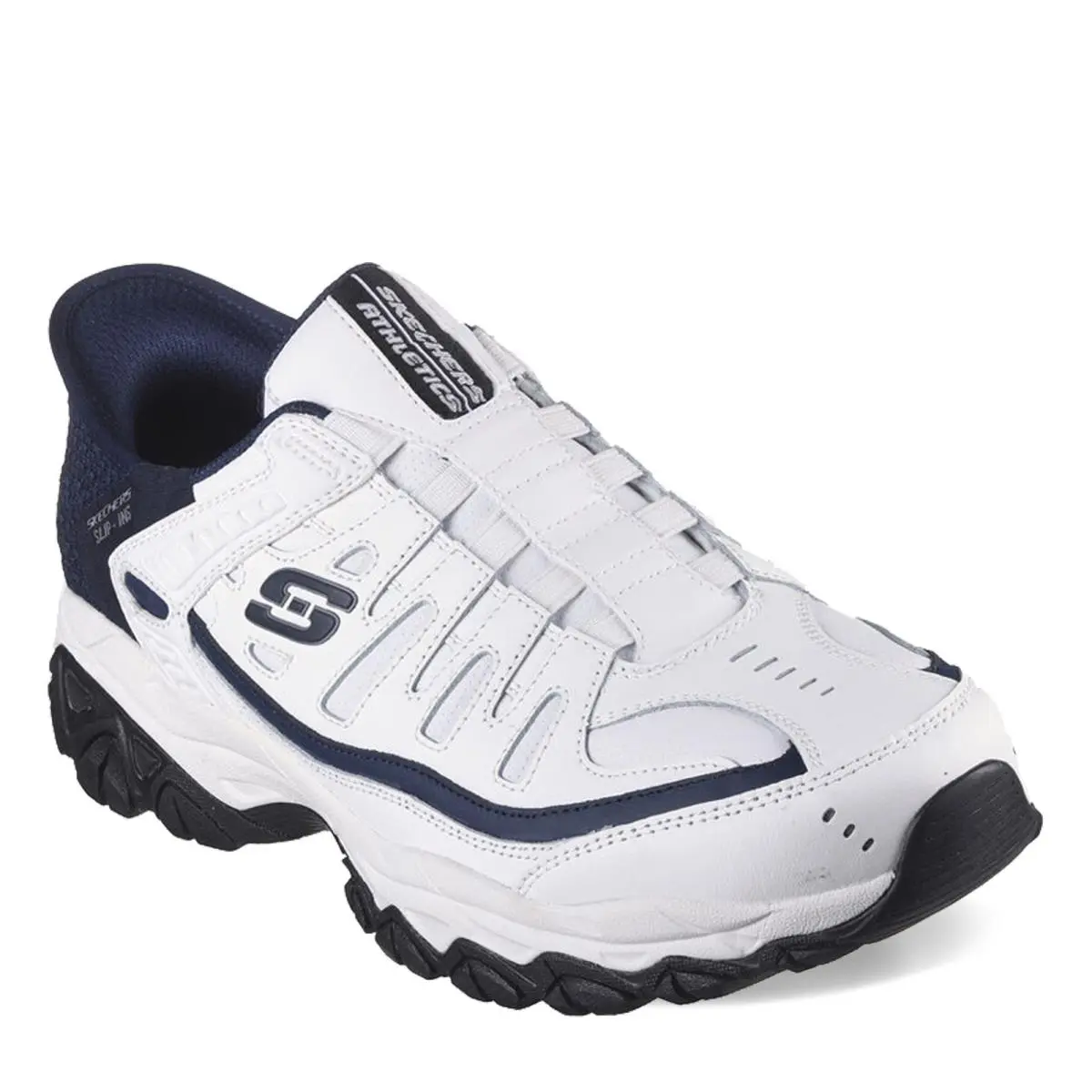 Men`s Skechers Slip-ins: After Burn - Grill Captain Sneaker 237447-WNV White/na - White/Navy