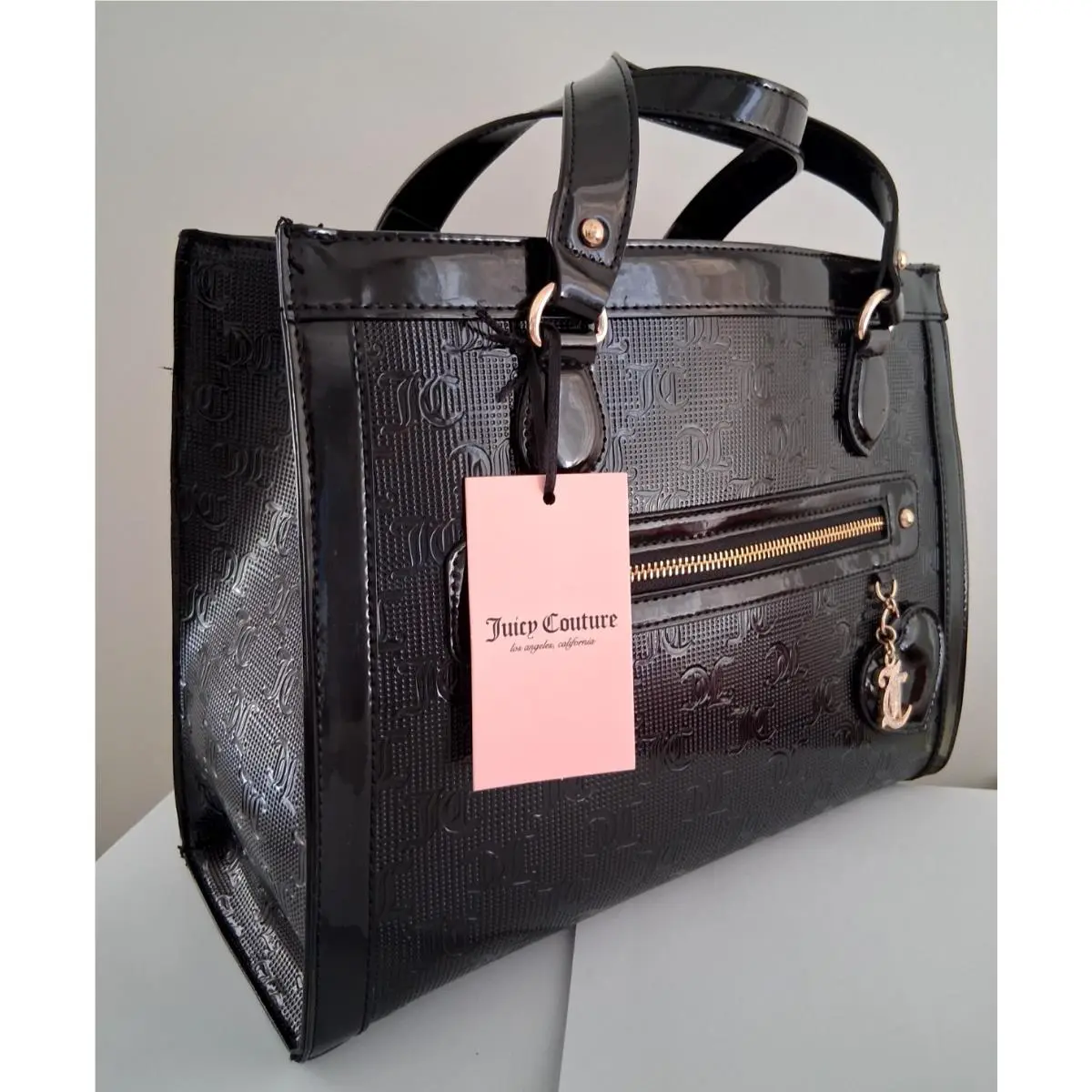 Medium Black Liquorice Nailed It Tote Bag by Juicy Couture