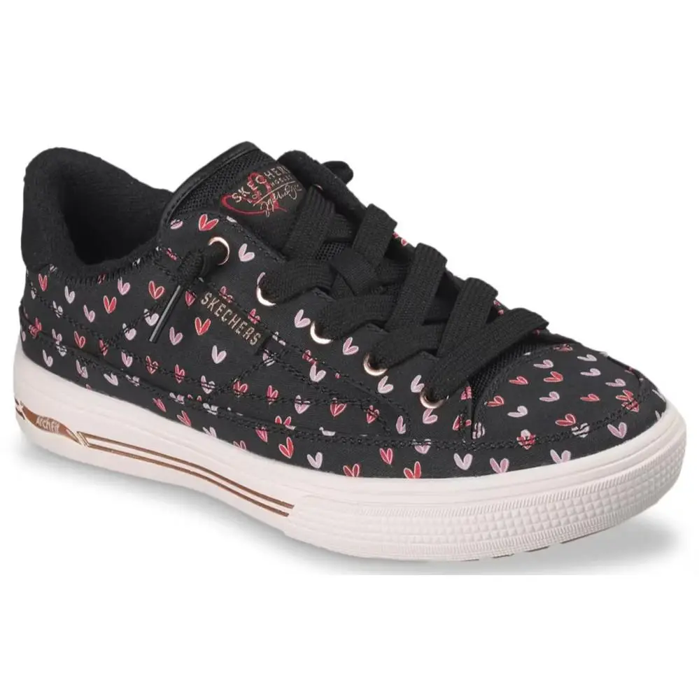 Womens Skechers Arcade Arch Love Sneaker Black Multicolor Textile Shoes