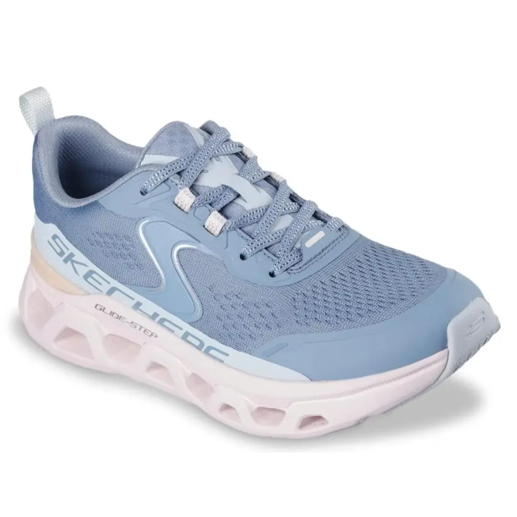 Womens Skechers Glide Step Altus Cool Motion Sneaker Blue Mesh Shoes