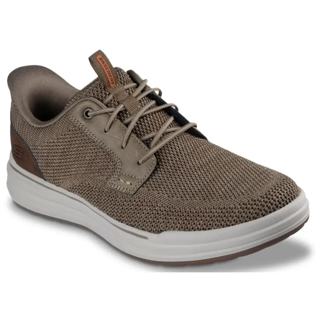 Mens Skechers Slip Ins Relaxed Fit Sterling Ramone Taupe Mesh Shoes