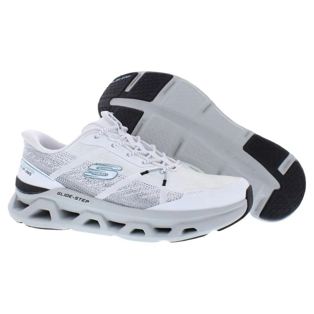 Skechers Glide Step Altus Aphtur Mens Shoes - White/Gray, Main: White