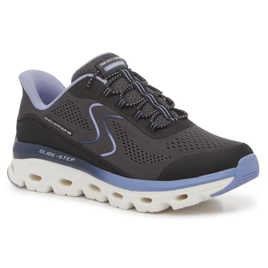 Womens Skechers Hands Free Slip Ins Glide Step Sole Sneaker Navy Mesh Shoes