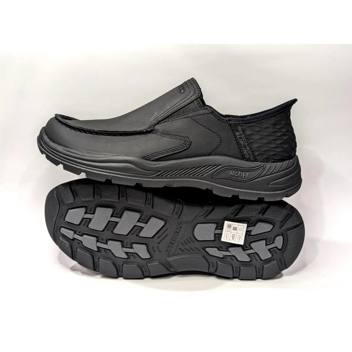 Skechers shoes - Skechers Hands Free Slip-ins Arch Fit Motley Milo - 205204 205204WW 205204WW/BBK - Black 2