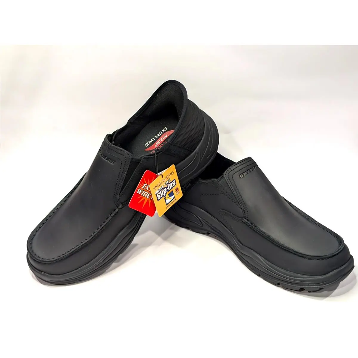 Skechers shoes - Skechers Hands Free Slip-ins Arch Fit Motley Milo - 205204 205204WW 205204WW/BBK - Black 9