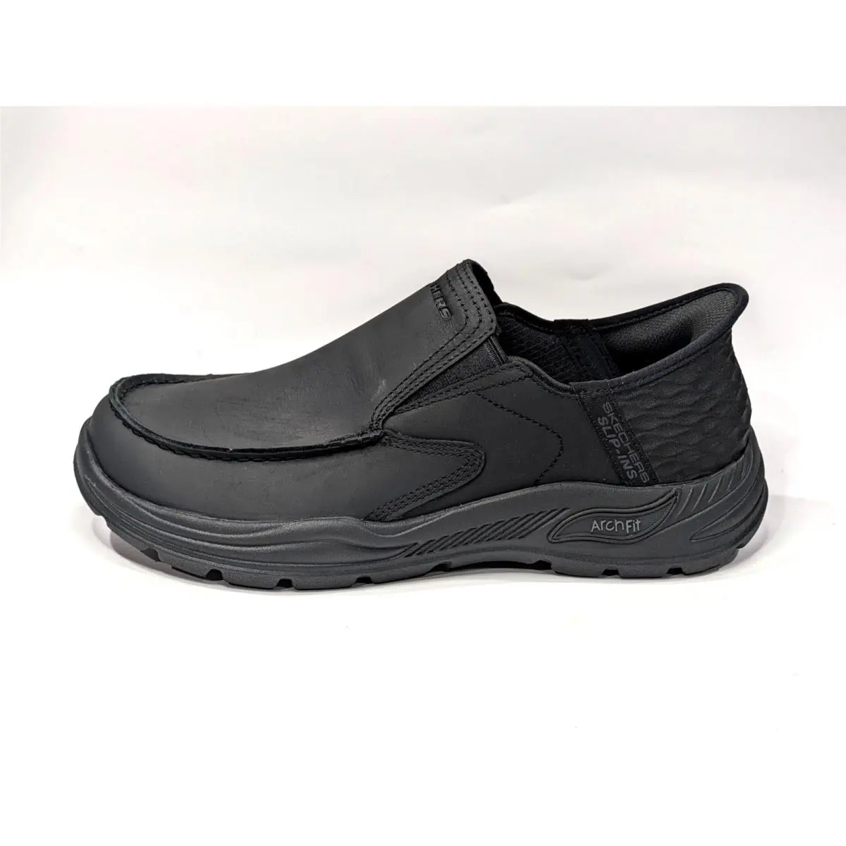 Skechers shoes - Skechers Hands Free Slip-ins Arch Fit Motley Milo - 205204 205204WW 205204WW/BBK - Black 15