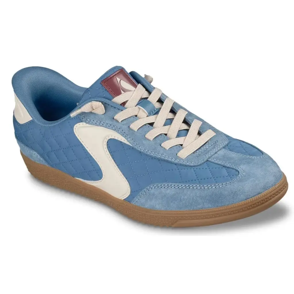 Womens Skechers Hands Free Slip Ins Hotshot Soft Luxe Light Blue Suede