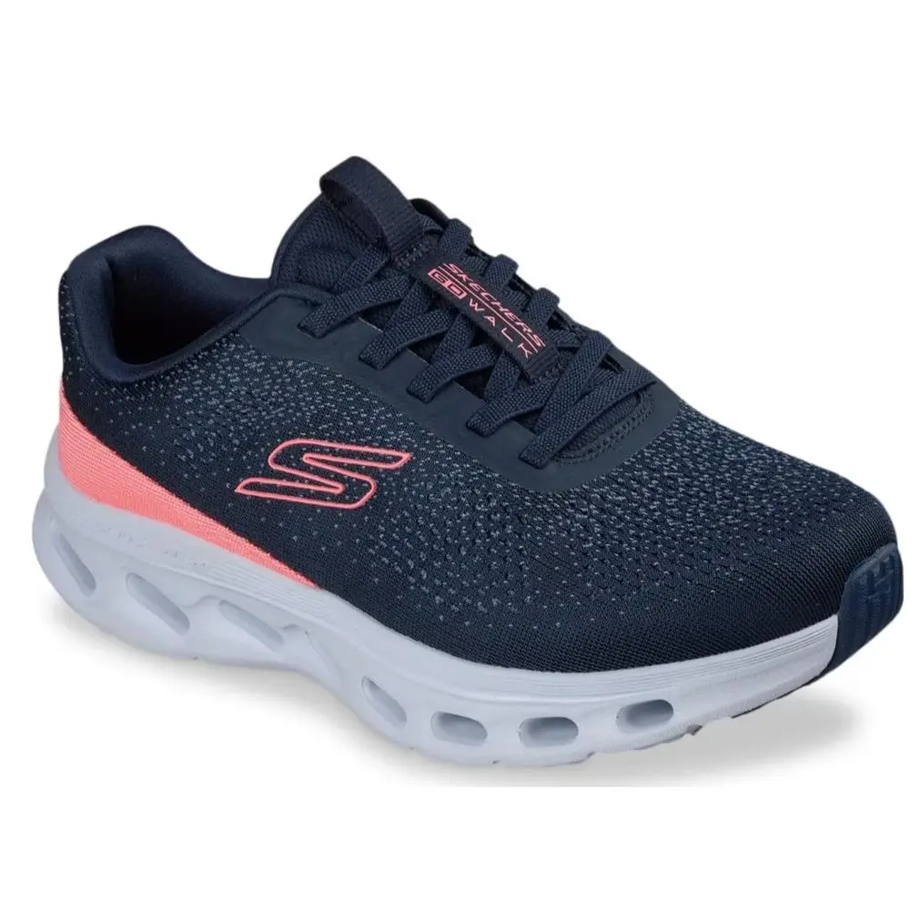 Womens Skechers GO Walk Glide Step 2.0 Vanessa Sneaker Navy Mesh Shoes