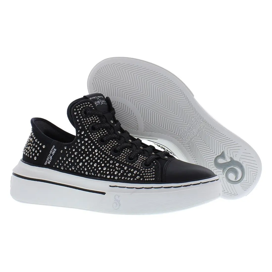 Skechers Snoop One Rhine Stoned Slip On Womens Shoes