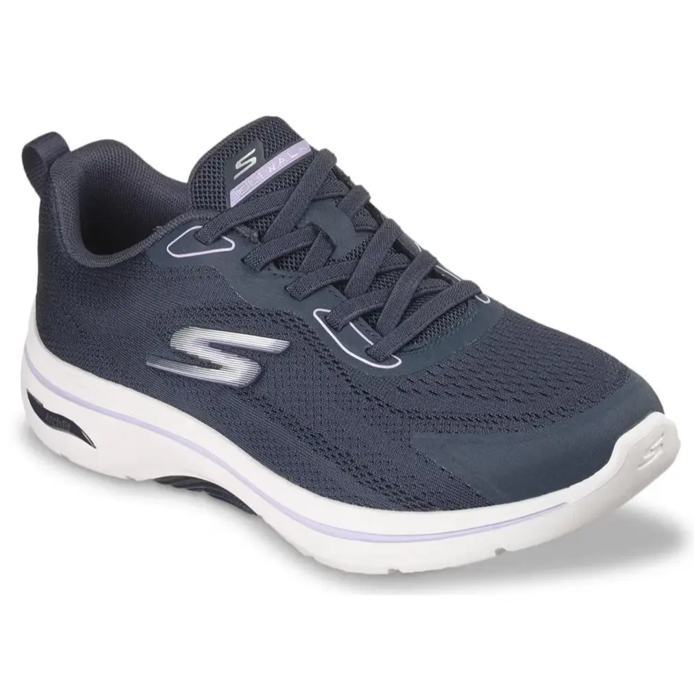 Womens Skechers GO Walk Arch Fit 2.0 Cassy Sneaker Navy Mesh Shoes