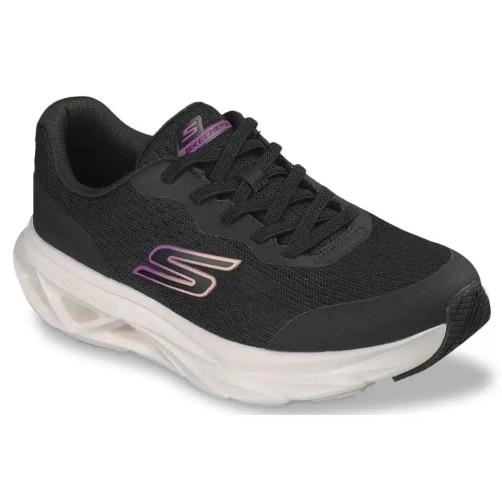 Womens Skechers Glide Step Vortex Avalin Sneaker Black Mesh Shoes