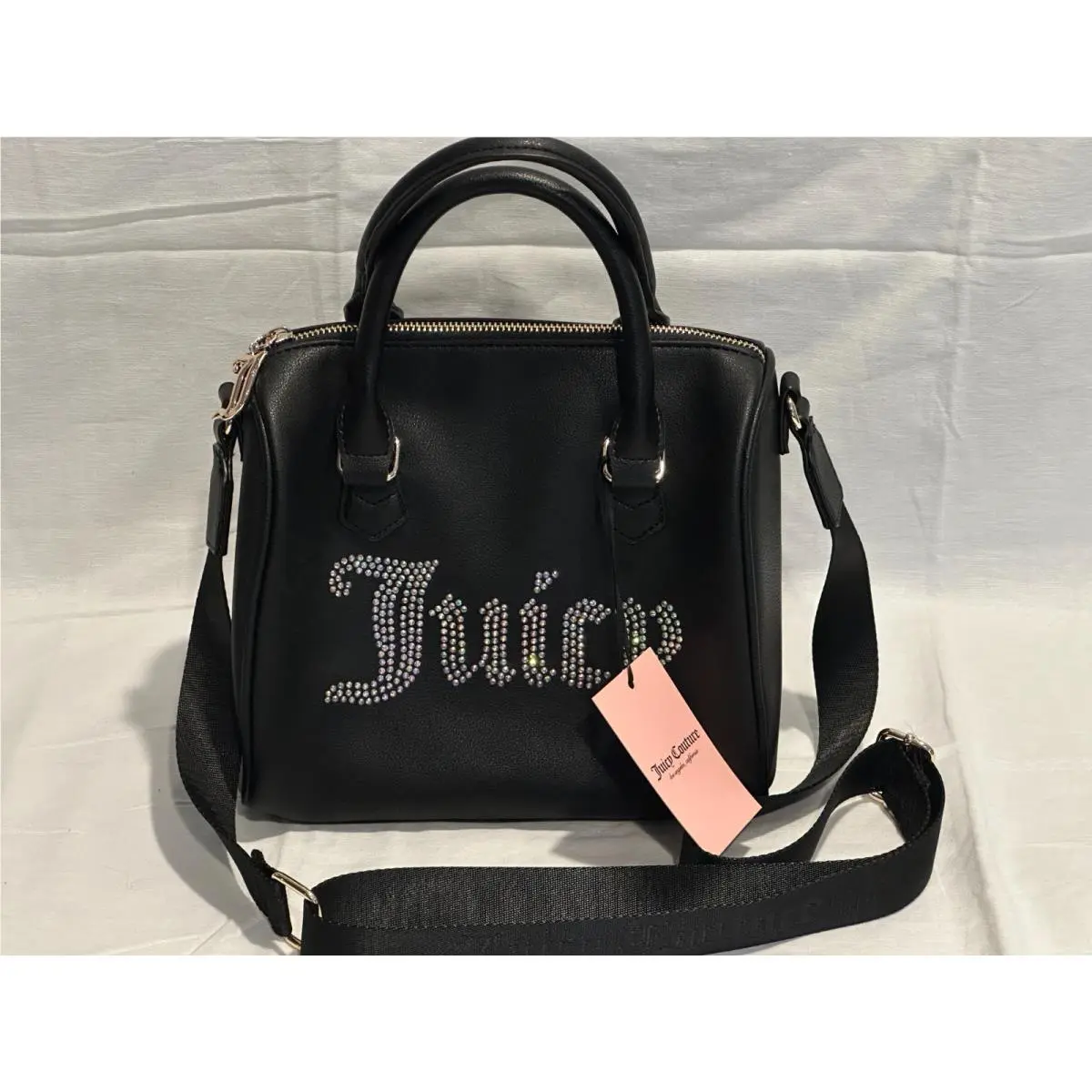 Obsession Satchel Crossbody Liquorice Black W/tags Jeweled by Juicy Couture
