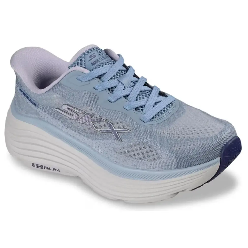 Womens Skechers Hands Free Slip Ins Max Cushioning Endeavour Blue Knit