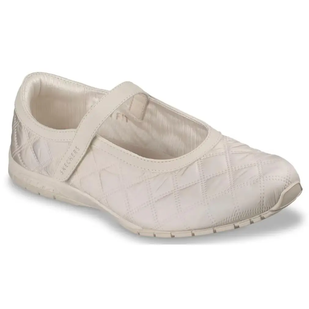 Womens Skechers Retro Lite Cozy Fit Mellow Mary Jane Flat Off White Fabric - Beige