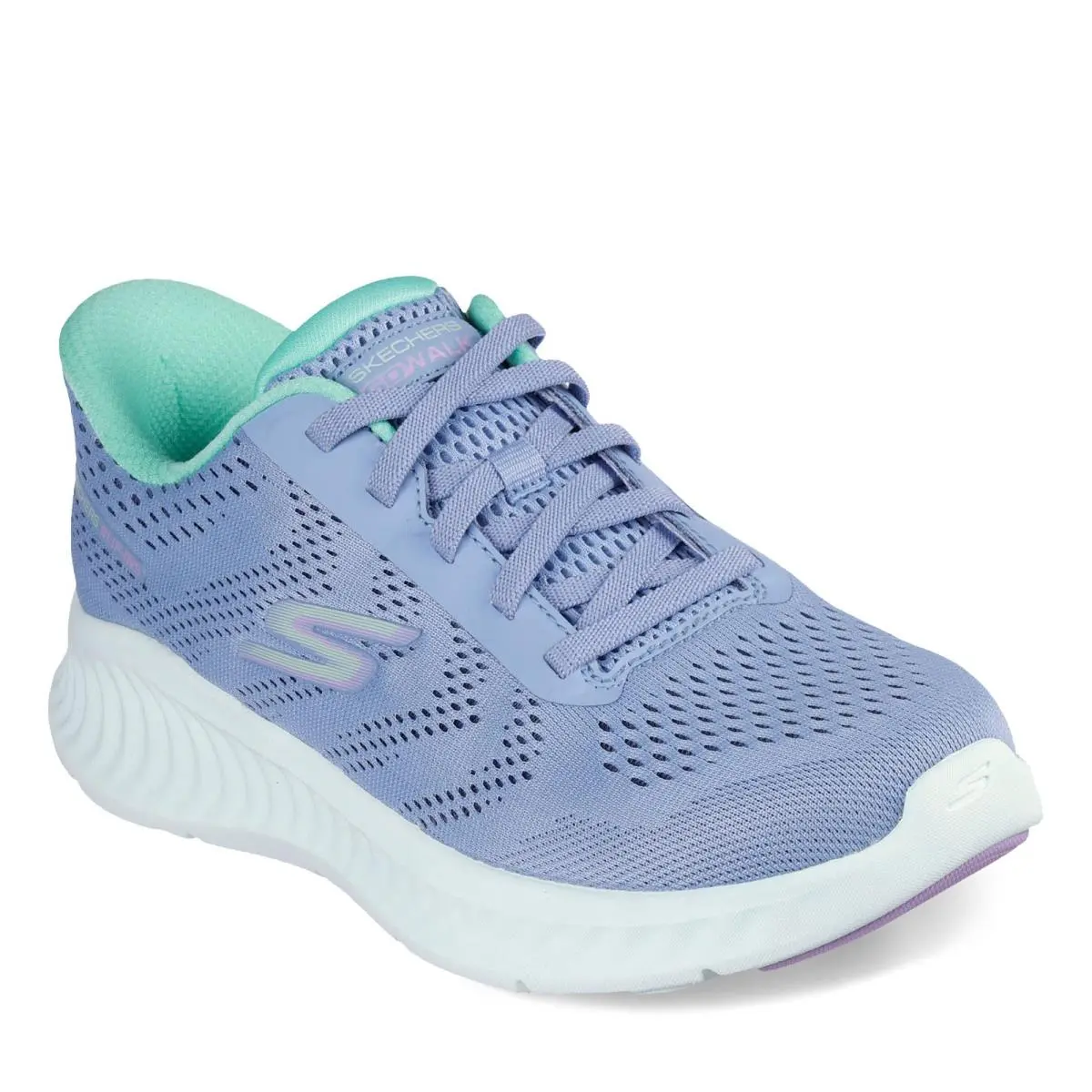 Women`s Skechers Slip-ins: GO Walk Now - Khloe Sneaker 125643-BLGR Blue Green M