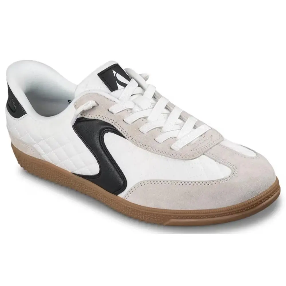 Womens Skechers Hands Free Slip Ins Hotshot Soft Luxe White Suede Shoes