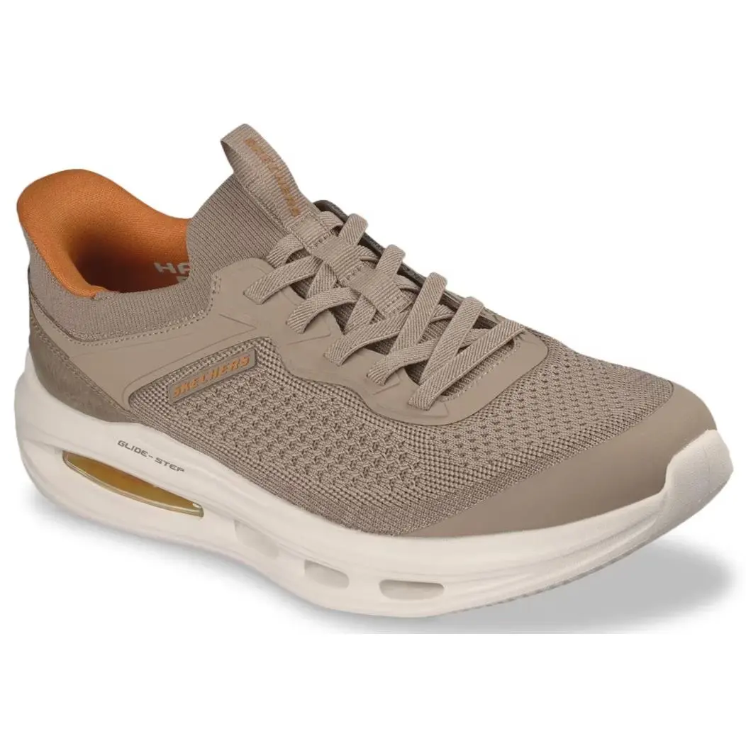 Mens Skechers Hands Free Slip Ins Relaxed Fit Sloan Orbital Taupe Mesh Shoes