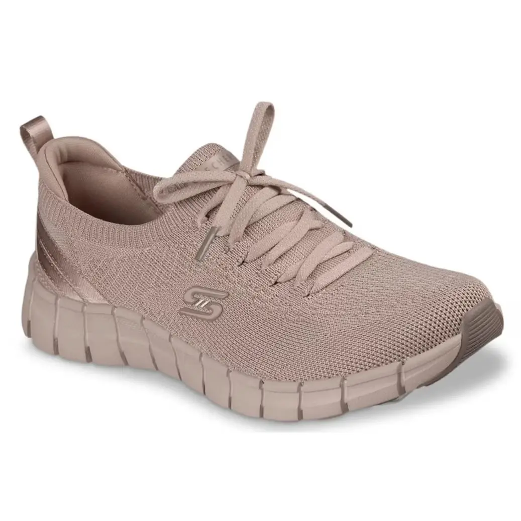 Womens Skechers Flex Step Flourished Sneaker Taupe Textile Shoes