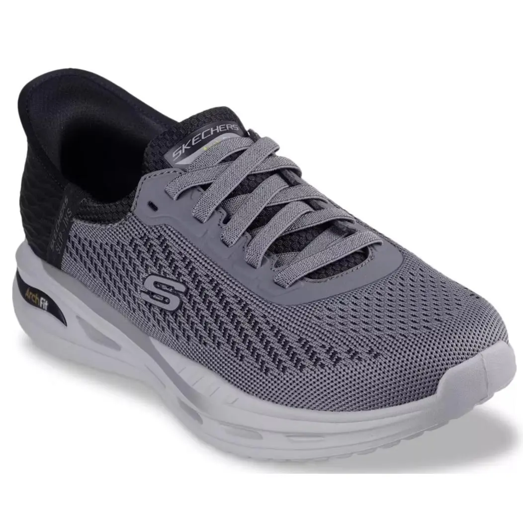Mens Skechers Slip Ins Arch Fit Drex Sneaker Gray Mesh Shoes