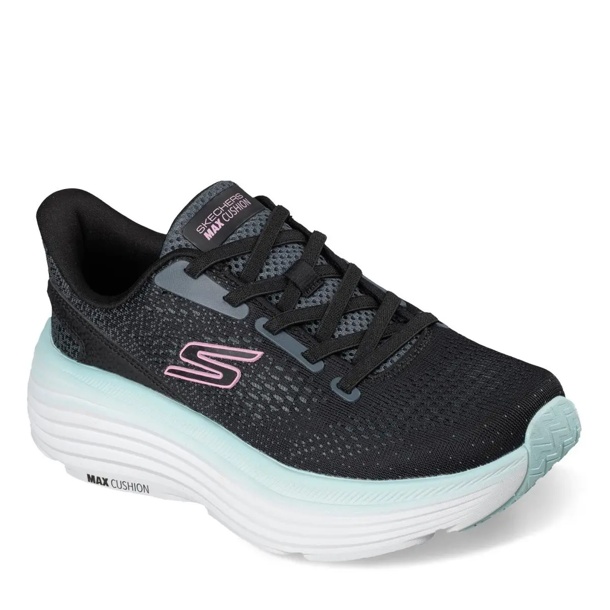 Women`s Skechers Max Cushioning Endeavour - Kauska Running Shoe 129479-BLK Blac