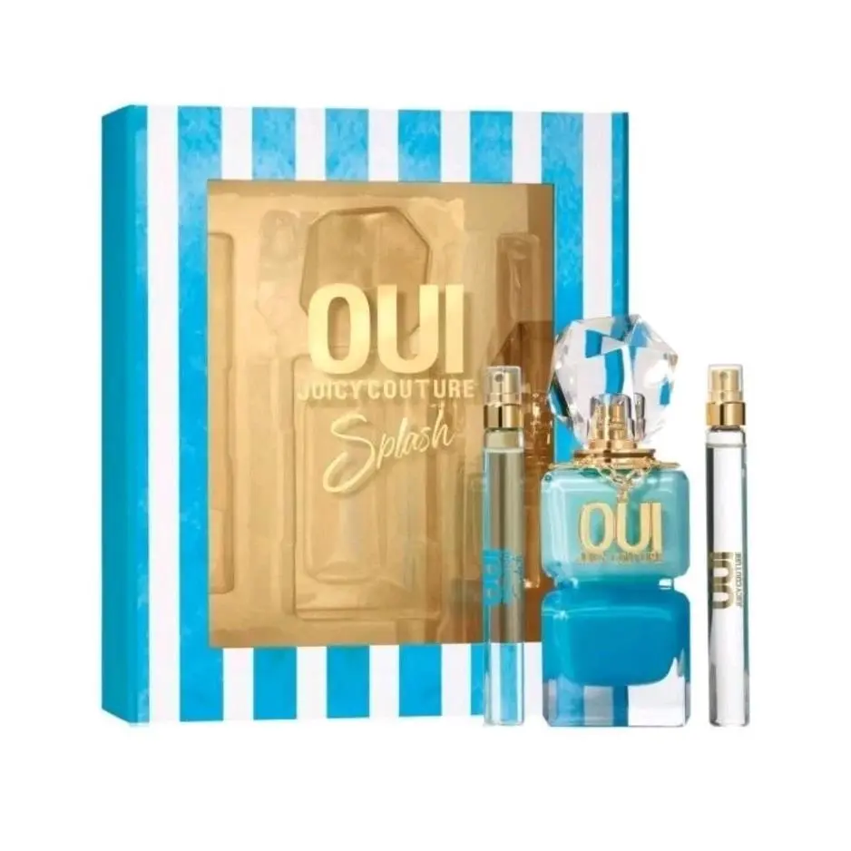 Oui Splash  Parfum Spray 3.4 OZ + .33 OZ + Oui .33 OZ 3PC Set by Juicy Couture
