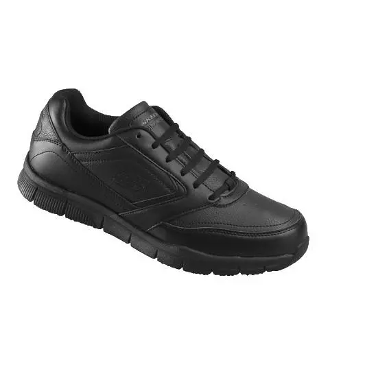 Skechers Men`s 8 Nampa Slip Resistant Work Shoes Black 77156/BLK