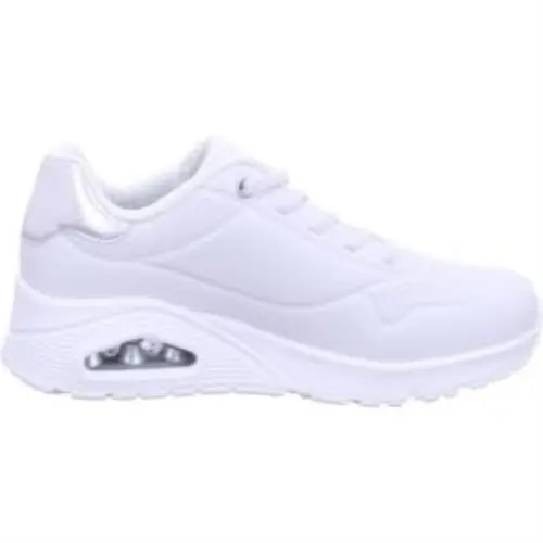 Skechers shoes - SNEAKER - SNEAKER - Sneaker - White Durabuck Silver Duraleather Mesh Trim (UPC: 197976108660) 5