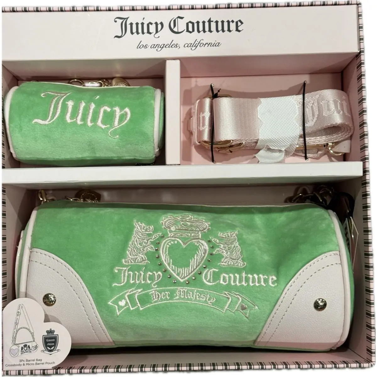 Heritage Barrel Set Retro Green Crossbody W Mini Box Set by Juicy Couture