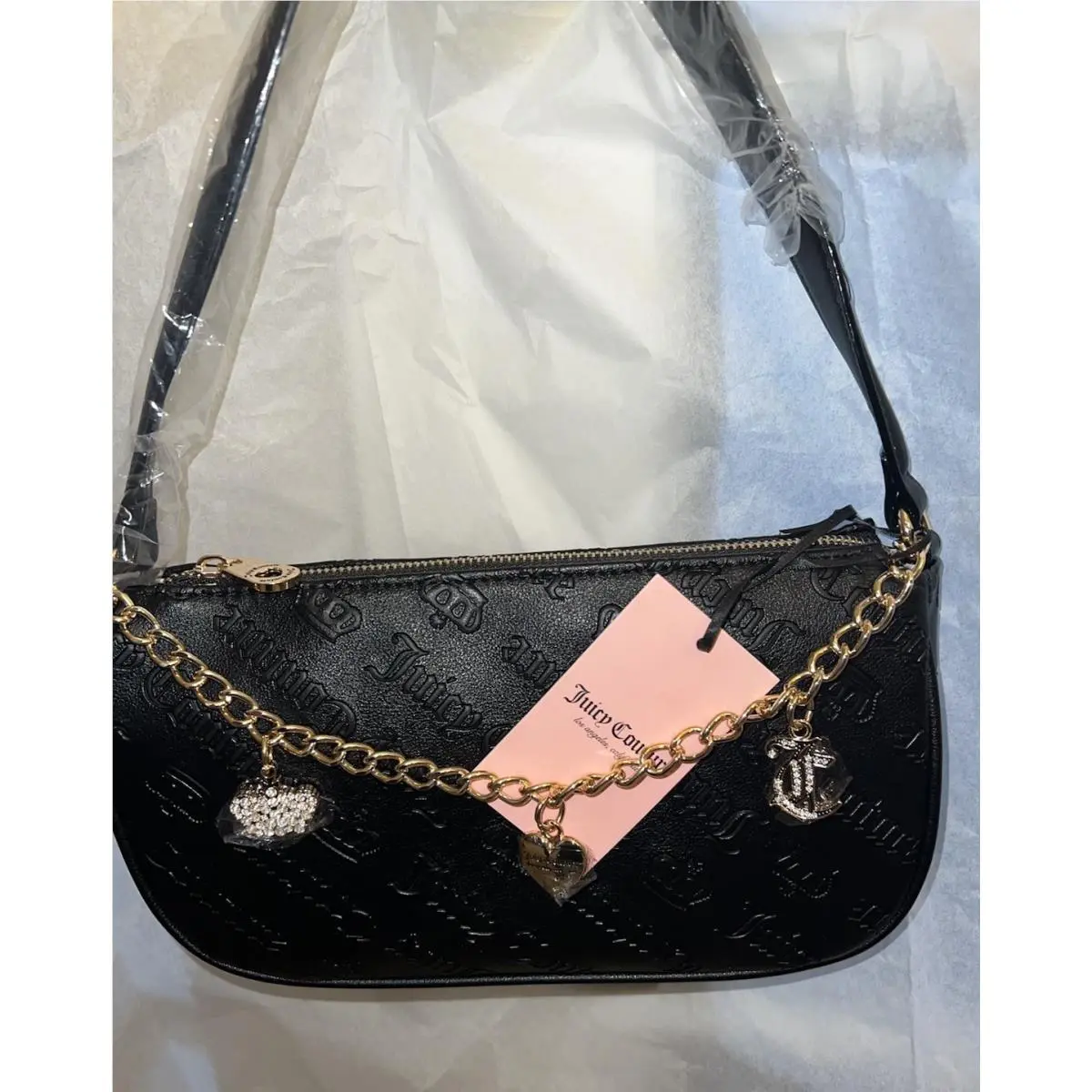 Black Not Your Babe Shoulder Bag by Juicy Couture