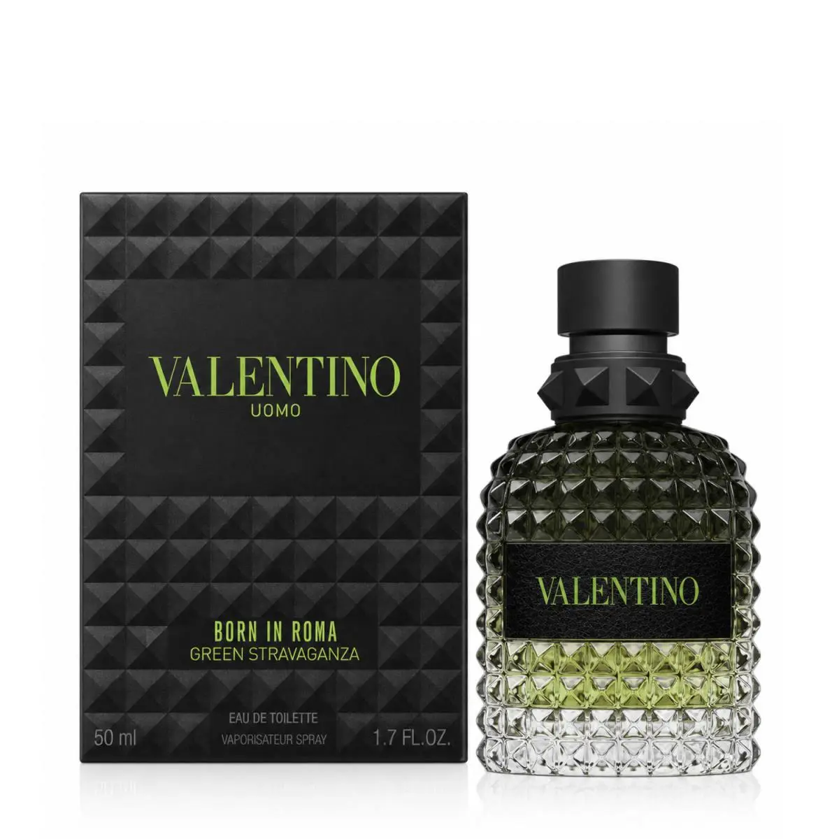 NP  Uomo Born In Roma Green Stravaganza Men`s Edt 1.7 FL OZ 50 ML by Valentino