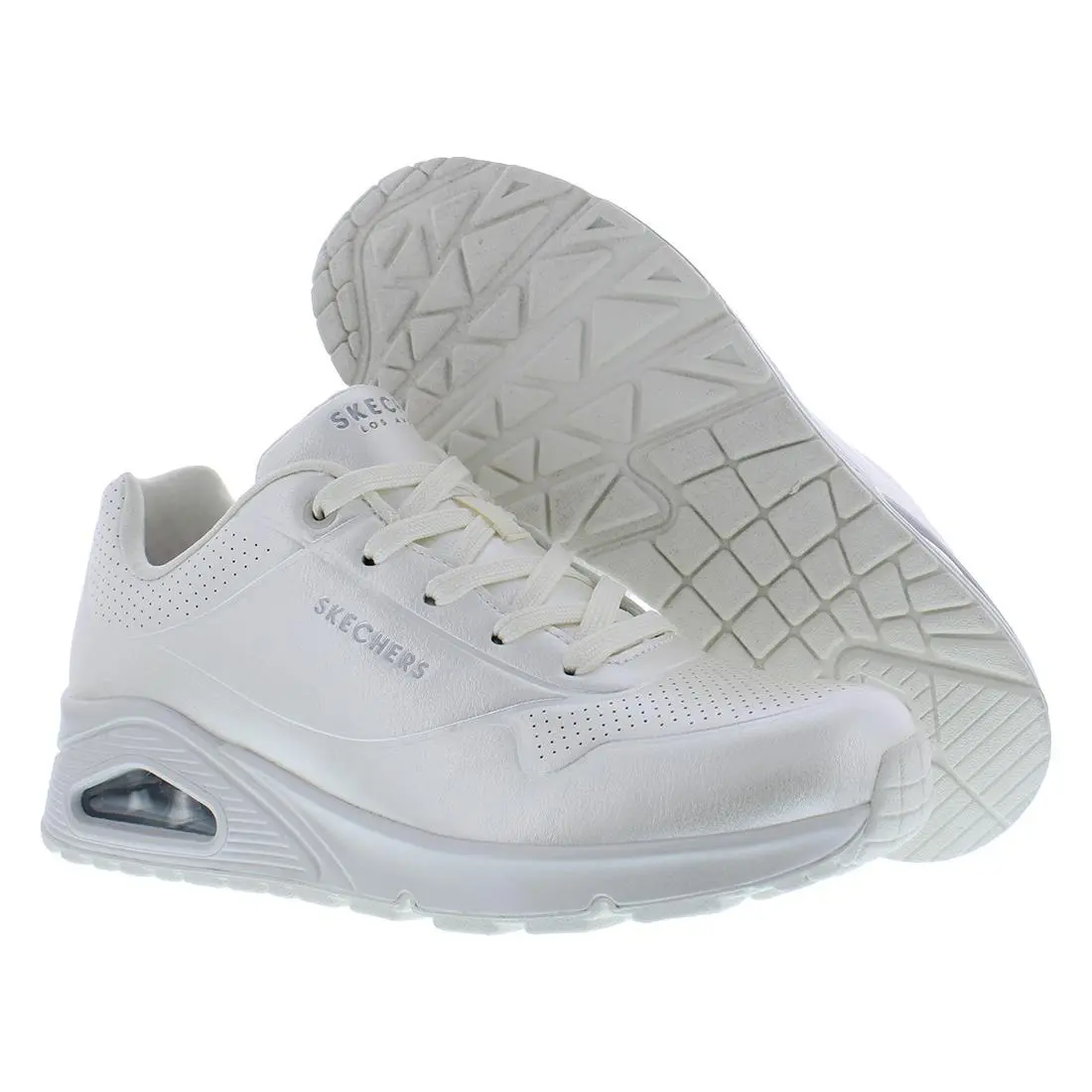 Skechers Uno Pearl Princess Womens Shoes Size 8.5 Color: White/pearl Silver