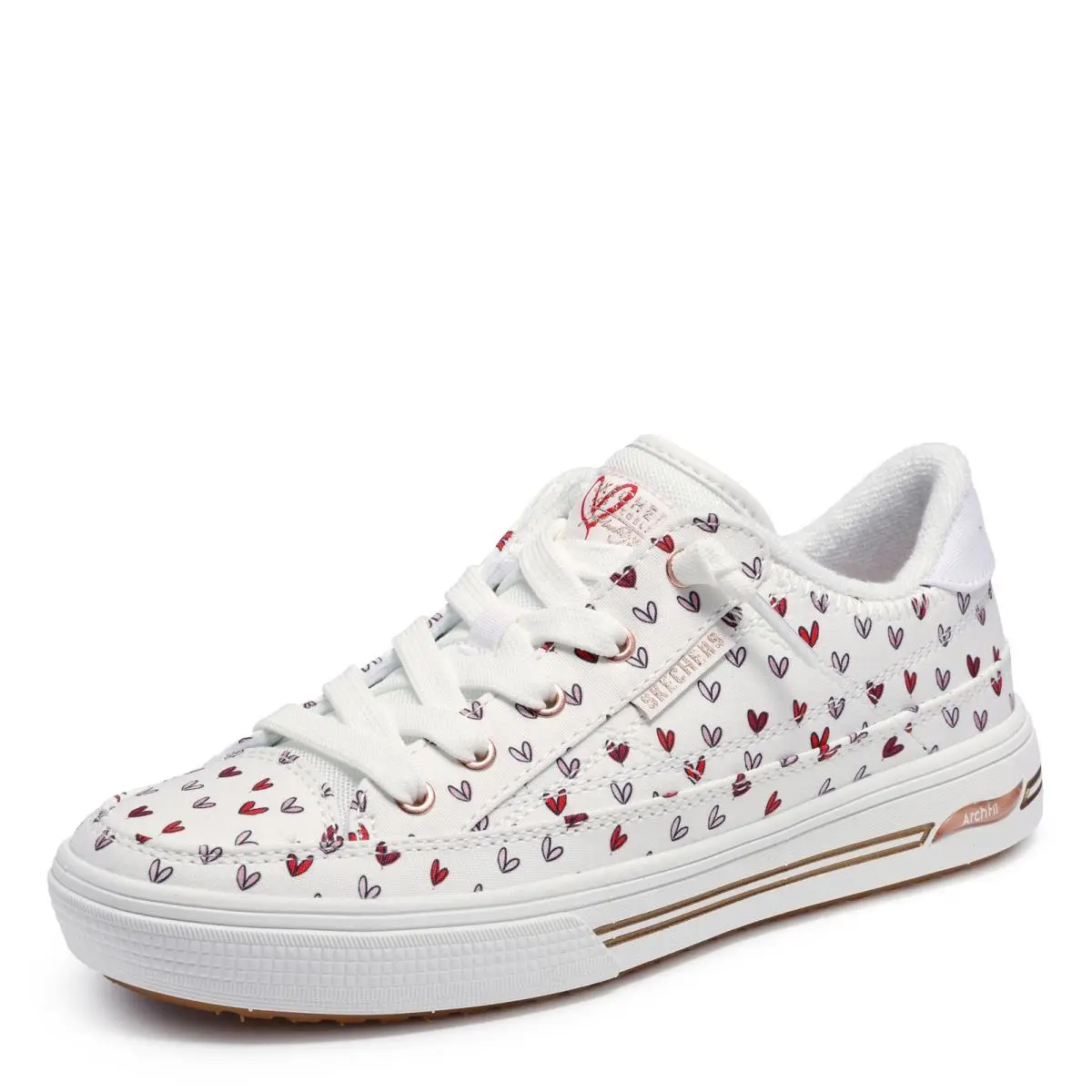 Women`s Skechers Jgoldcrown: Arch Fit Arcade - Love On Top Sneaker 177196-WRD W