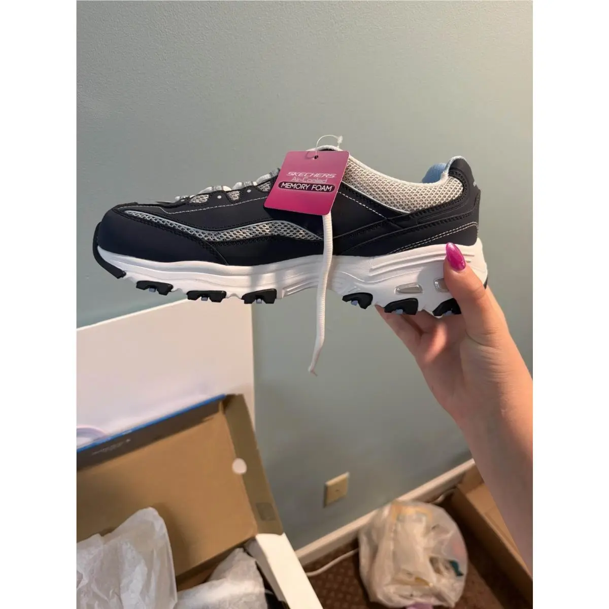 Skechers shoes - Skechers D`Lites Life Saver - Life Saver - 11860EW - Navy / White / Light Blue 1