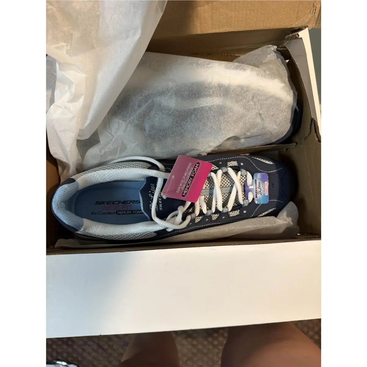 Skechers shoes - Skechers D`Lites Life Saver - Life Saver - 11860EW - Navy / White / Light Blue 2
