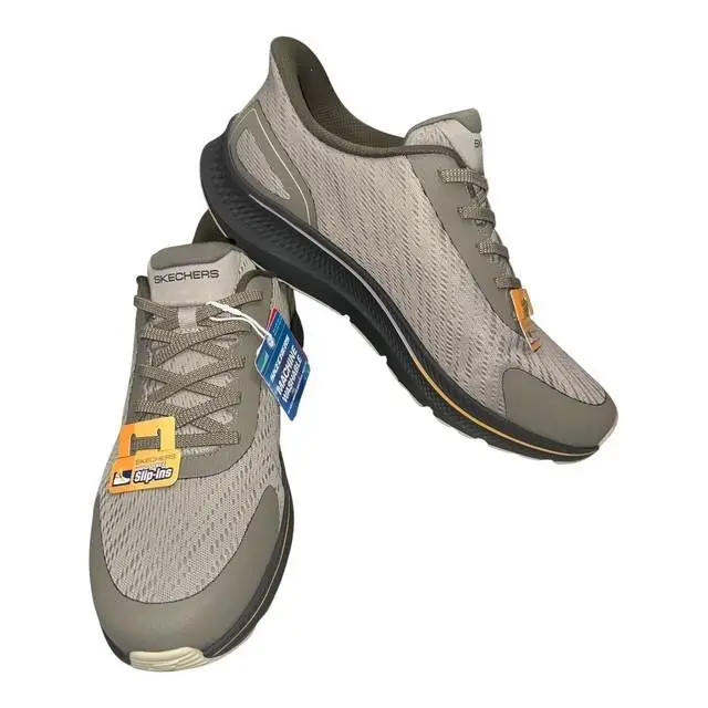 Skechers Slip-ins GO Run Consistent 2.0 Mens 12 Extra Wide Taupe Athletic Shoes