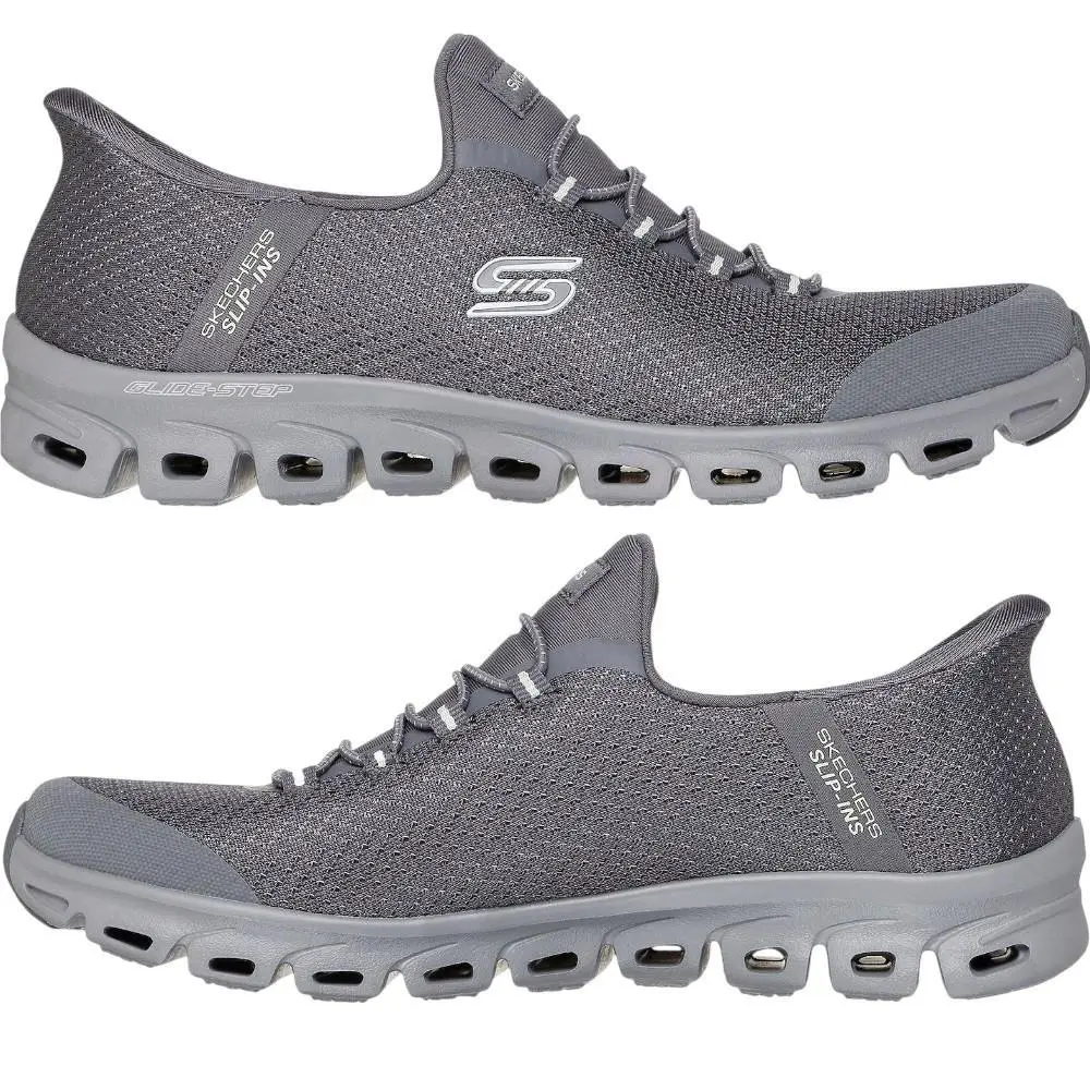 Skechers Women`s Wide 7.5 Hands Free Slip-ins Glide-step Pursuit Charcoal Casual