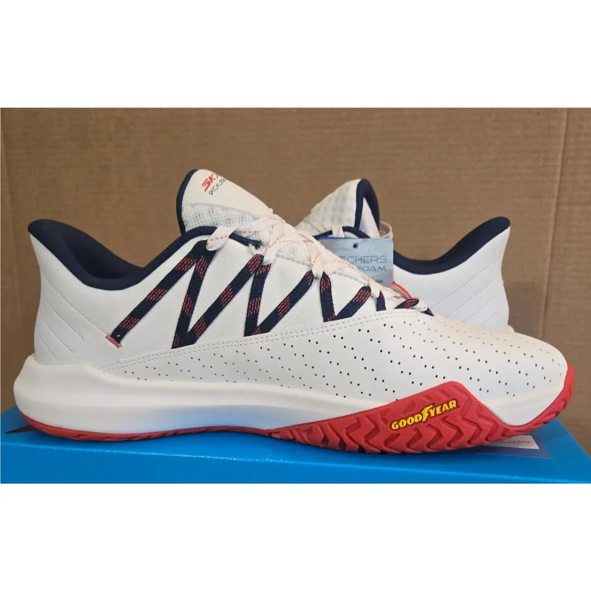 Skechers shoes - Skechers Viper Court Rally Pickleball - 246110/WNVR - White/Navy/Red (UPC: 197976197046) 5