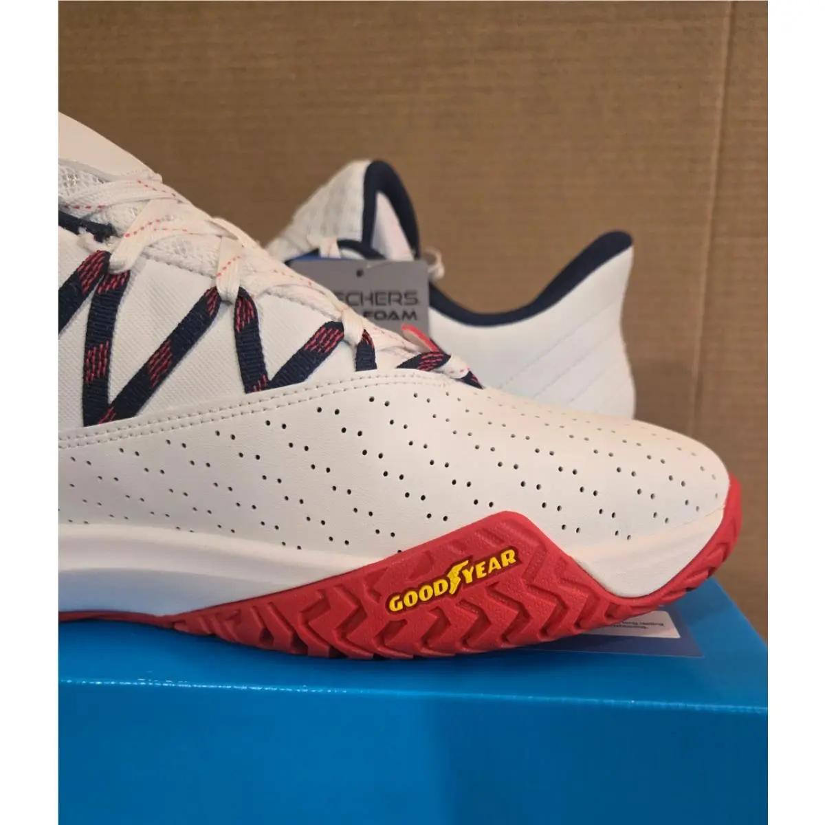 Skechers shoes - Skechers Viper Court Rally Pickleball - 246110/WNVR - White/Navy/Red (UPC: 197976197046) 6